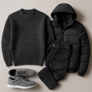 مشخصات پلیور بافت مردانه یقه گرد مدل Arman (در 2 رنگ بندی)