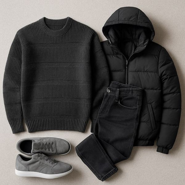 پلیور بافت مردانه یقه گرد مدل Arman (در 2 رنگ بندی)