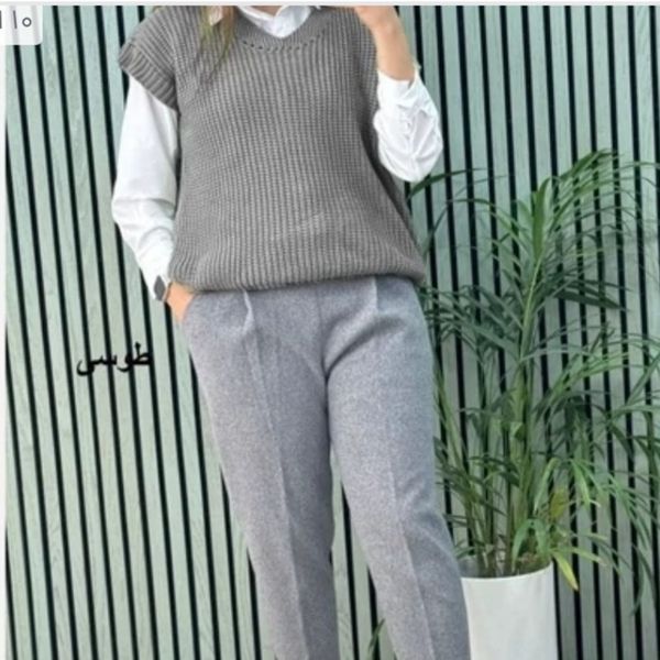 وست ژیله زنانه نخ ترک بافت نرم ضدحساسیت فری سایز