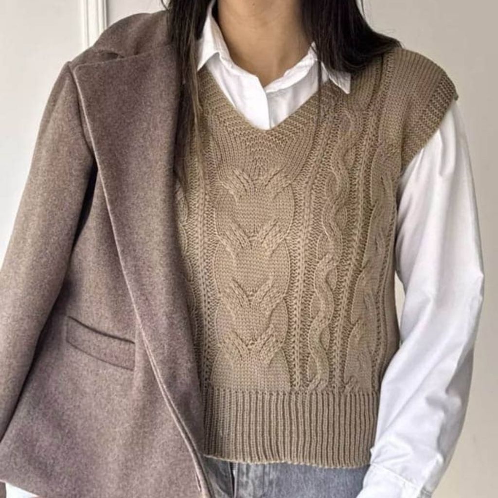 خرید اینترنتی وست ژیله زنانه نخ اکرولیک بافت نرم ضدحساسیت فری سایز