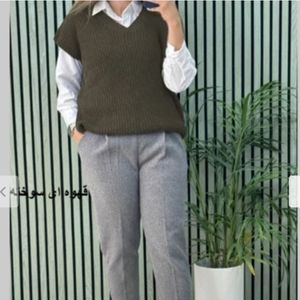 خرید اینترنتی وست ژیله زنانه نخ ترک بافت نرم ضدحساسیت فری سایز