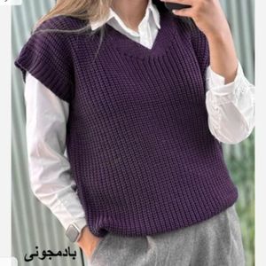 فروش اینترنتی وست ژیله زنانه نخ ترک بافت نرم ضدحساسیت فری سایز