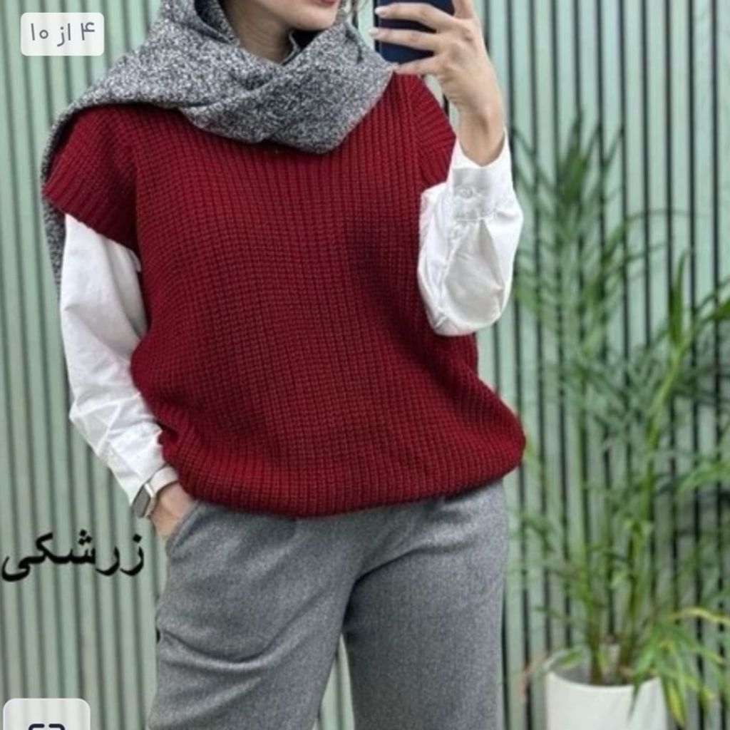 مشخصات وست ژیله زنانه نخ ترک بافت نرم ضدحساسیت فری سایز