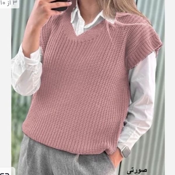 وست ژیله زنانه نخ ترک بافت نرم ضدحساسیت فری سایز