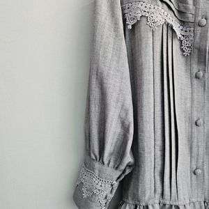 قیمت ارزان شومیز مجلسی مدل نیاز رنگ طوسی