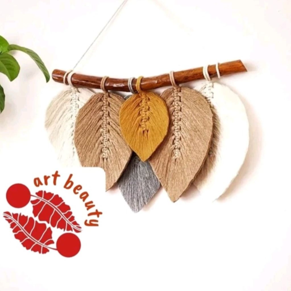 خرید اینترنتی دیوارکوب برگ مکرومه مدل هور