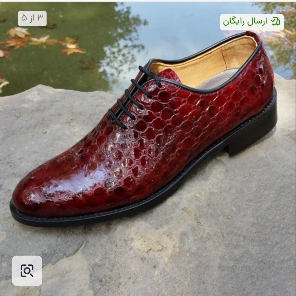 قیمت کفش مردانه مجلسی چرم طبیعی مدل جردن زرشکی ترک