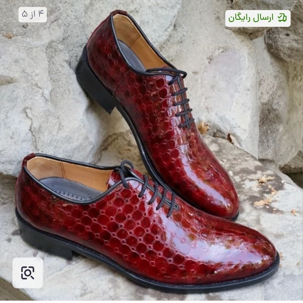 قیمت ارزان کفش مردانه مجلسی چرم طبیعی مدل جردن زرشکی ترک