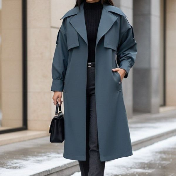 بارونی آستردار سلین رنگ آبی نیلی