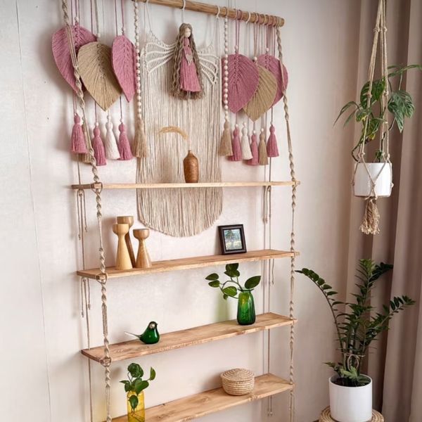 شلف طبقاتی مکرومه بافی مدل فرشته