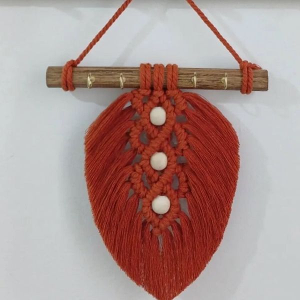 جاکلیدی مکرومه بافی مدل برگ