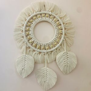 قاب اینه مکرومه مدل مهره دار ترند