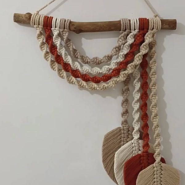 دیوار کوب رنگین کمان پیچ مکرومه بافی