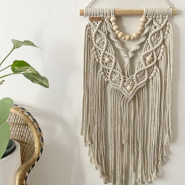 دیواراویز مکرومه_بافی طرح ترانه