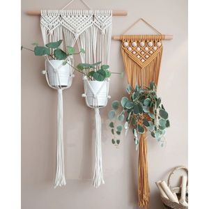 ست دو عددی اویز گلدان مدرن مکرومه مناسب هدیه