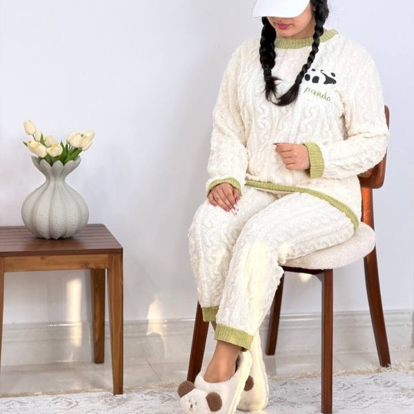 بلوز شلوار تدی لباس پاییز زمستان وارداتی فری سایز 38 تا 44 کیفیت عالی