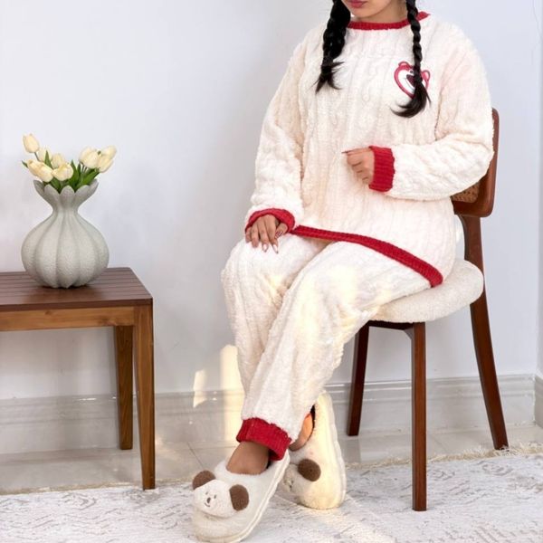 بلوز شلوار تدی لباس پاییز زمستان وارداتی فری سایز 38 تا 44 کیفیت عالی