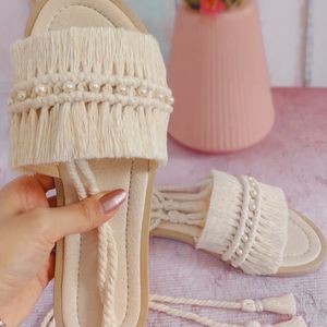 صندل مکرومه بافی مدل عروس