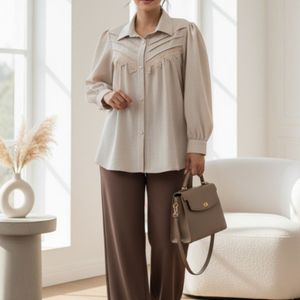 شومیز مزونی مدل رها کرم