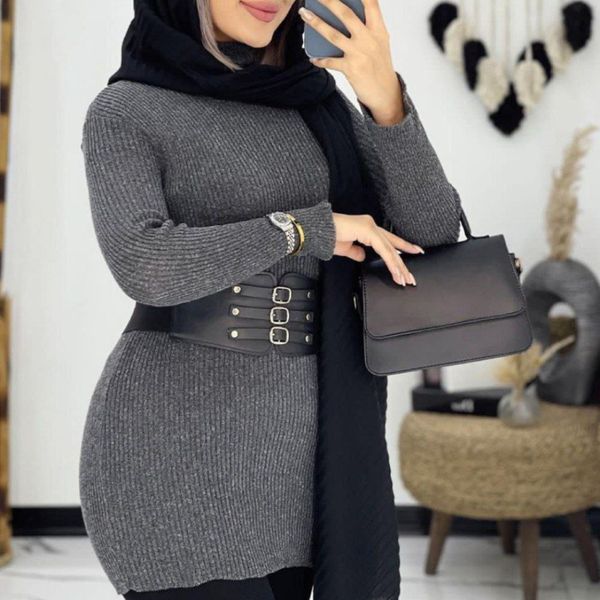 گپ بافت زنانه طرح یقه اسکی