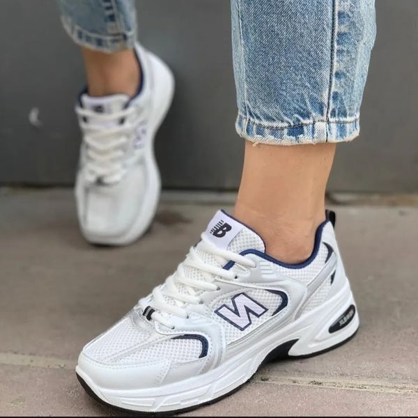 کفش نیوبالانس 530 مردانه خارجی رنگ سفید سورمه ای