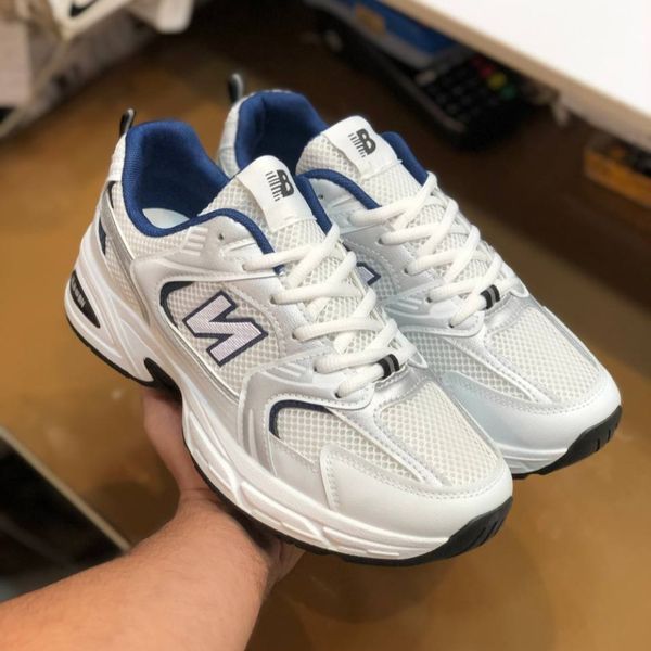 کفش نیوبالانس 530 مردانه خارجی رنگ سفید سورمه ای