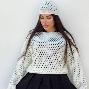 قیمت ارزان ست کراپ و کلاه بافت