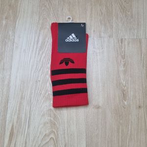 خرید اینترنتی جوراب ساقدار رنگی طرح آدیداس