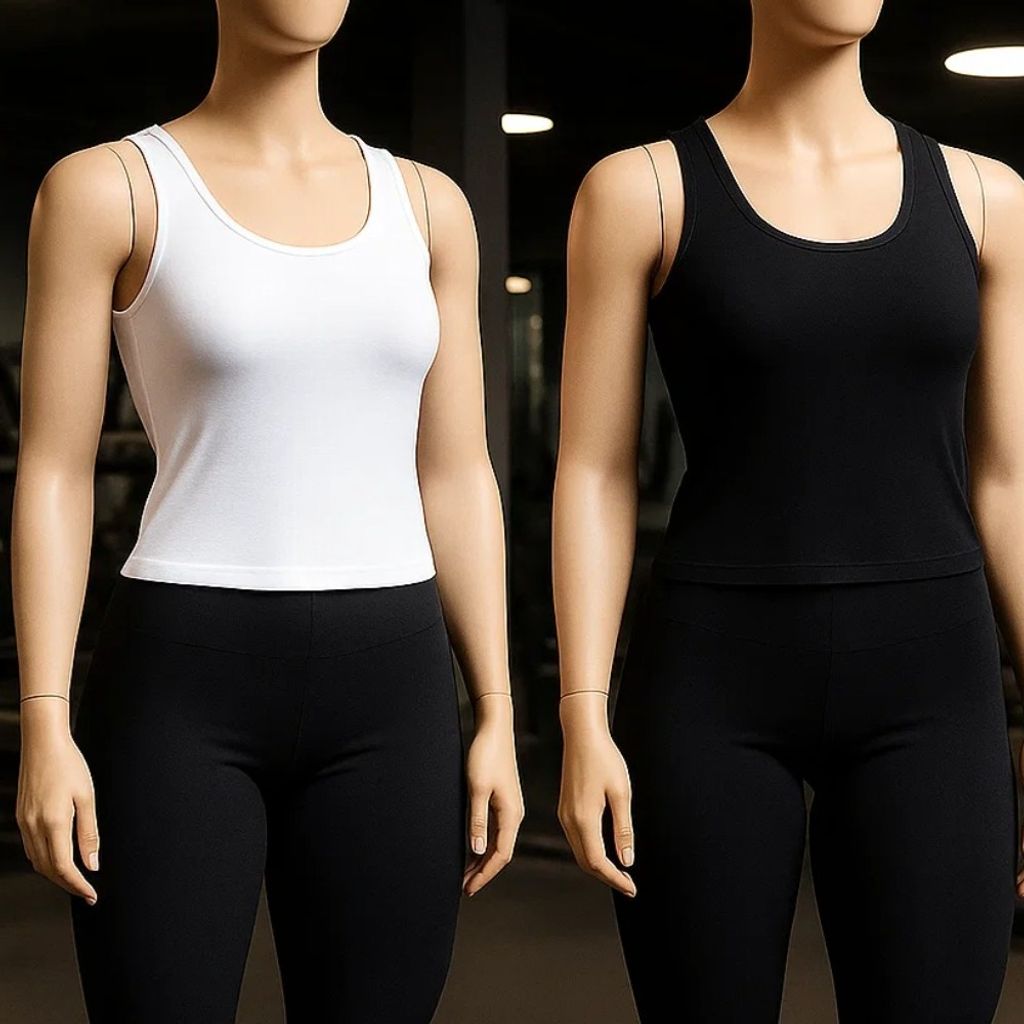 مشخصات تاپ ورزشی زنانه پنبه فری تا سایز 46