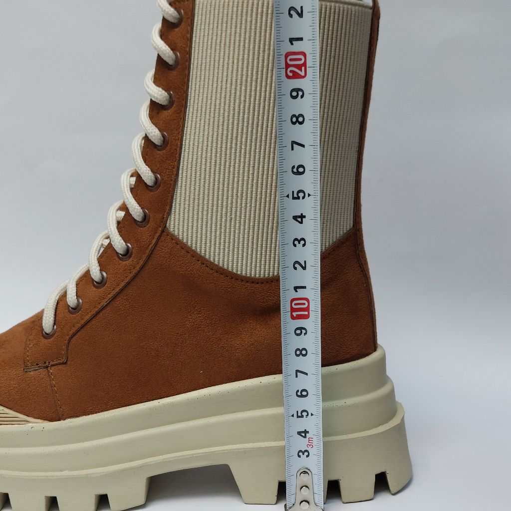 خرید اینترنتی بوت پرطرفدار بندی زیپ دار بغل کش عسلی با کیفیت