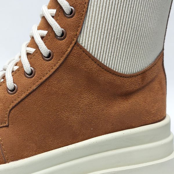 بوت پرطرفدار بندی زیپ دار بغل کش عسلی با کیفیت