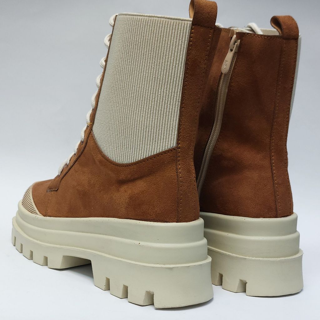 مشخصات بوت پرطرفدار بندی زیپ دار بغل کش عسلی با کیفیت