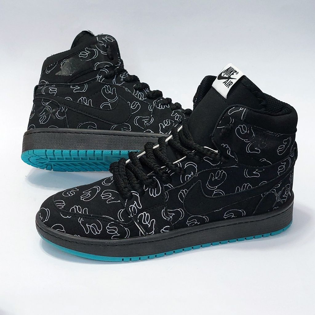 خرید اینترنتی کتونی ساقدار نایک جردن وان طرح کاز Nike Jordan1 Kaws