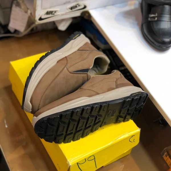 کفش بی بند مردانه چرم مدل صبا رنگ قهوه ای