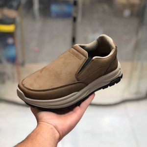 قیمت کفش بی بند مردانه چرم مدل صبا رنگ قهوه ای