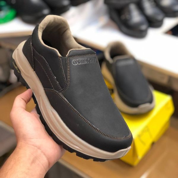 کفش بی بند مردانه چرم مدل صبا رنگ مشکی