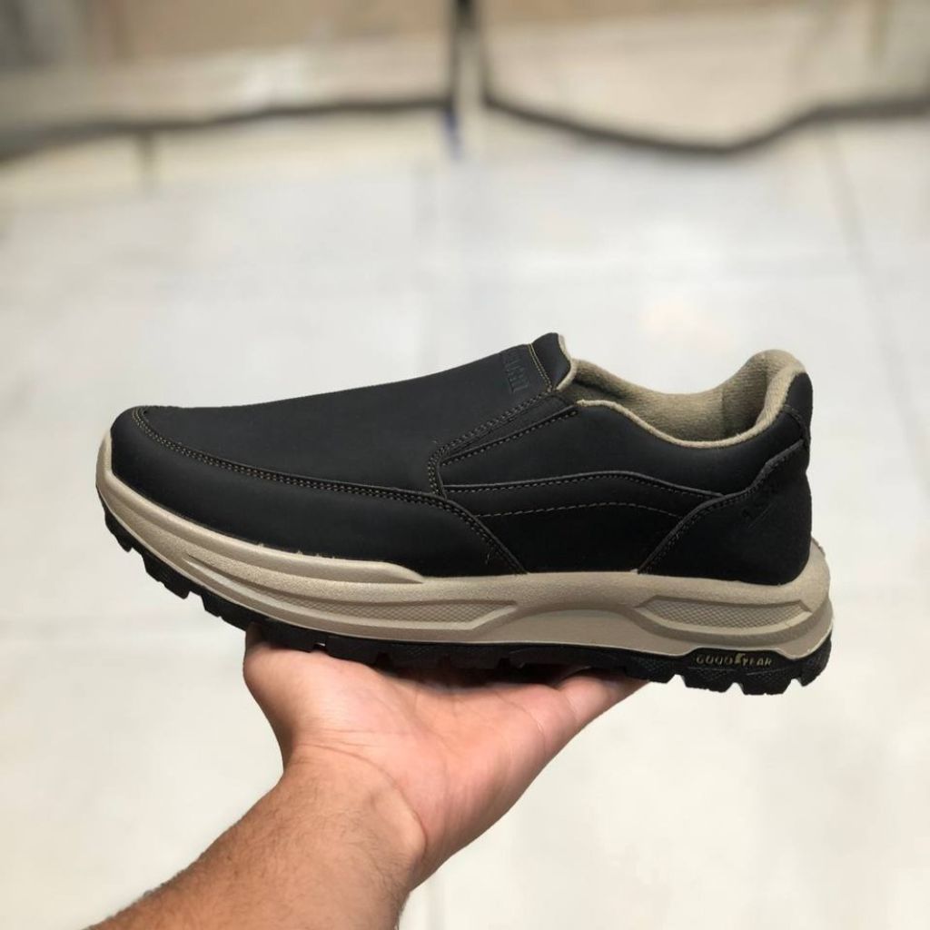 مشخصات کفش بی بند مردانه چرم مدل صبا رنگ مشکی