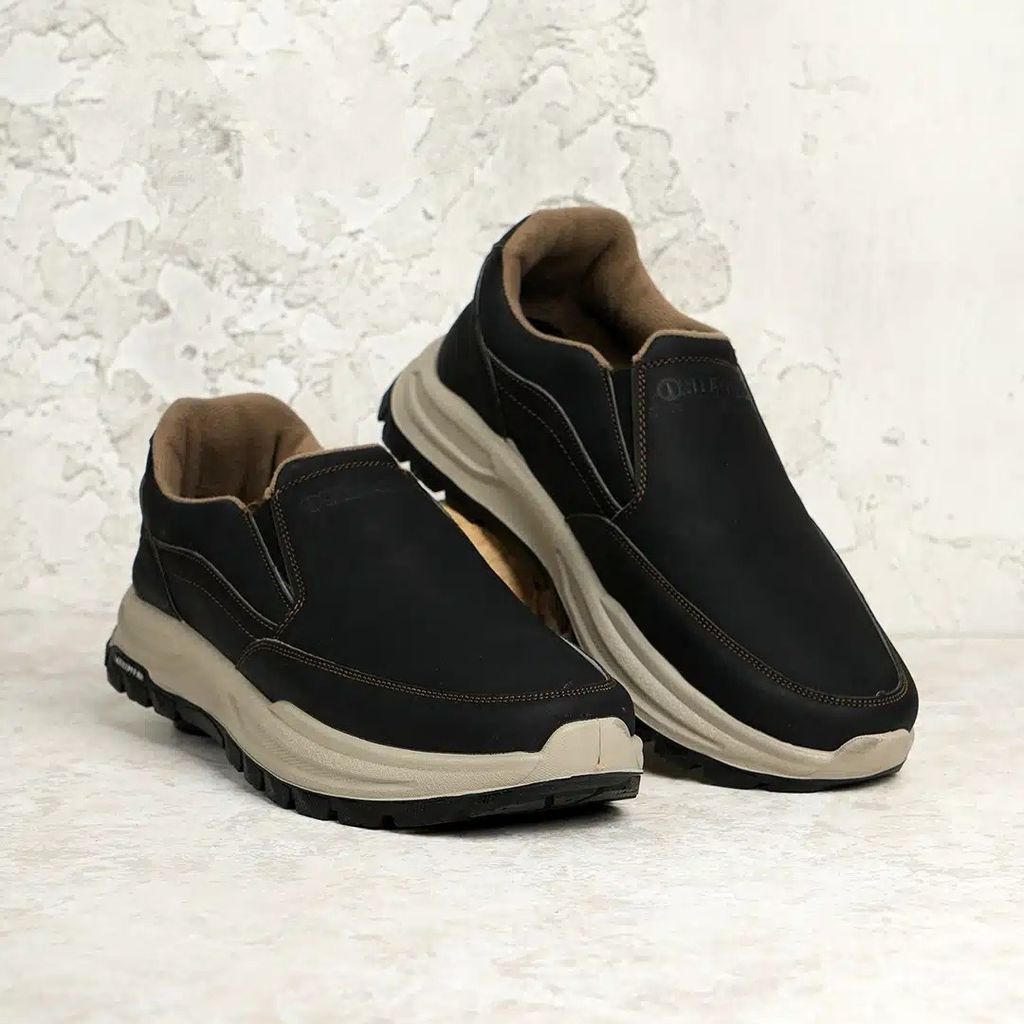 قیمت کفش بی بند مردانه چرم مدل صبا رنگ مشکی