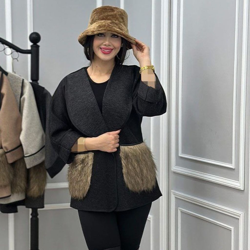 قیمت ارزان پالتو جیب خز