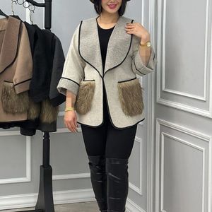 خرید انلاین پالتو جیب خز