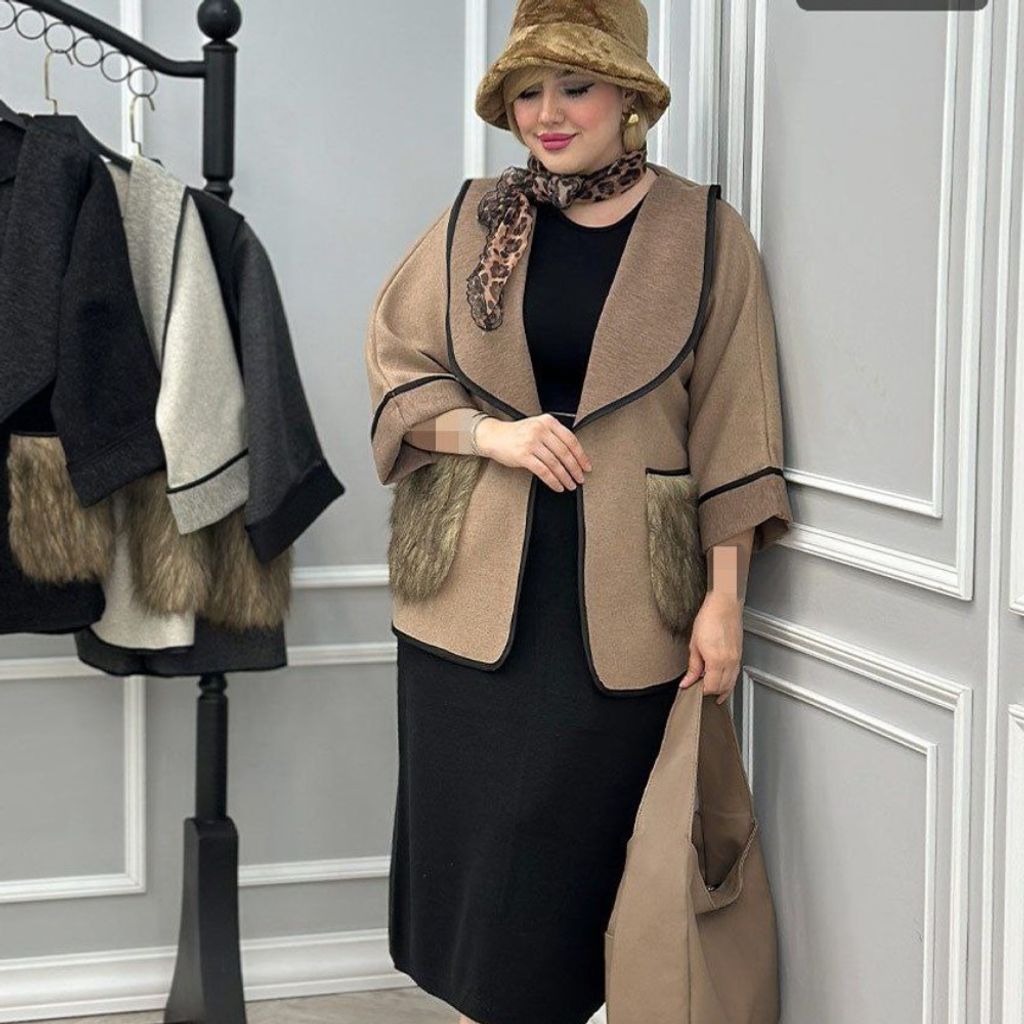 خرید اینترنتی پالتو جیب خز