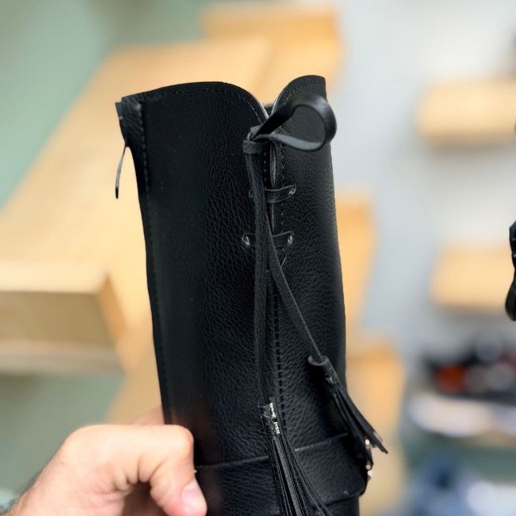 خرید اینترنتی قیمت بوت بلند بچگانه چرمی نگینی کد 4080402