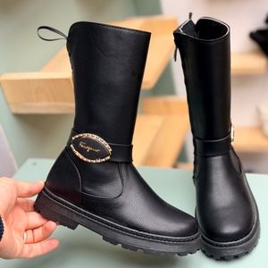 خرید اینترنتی قیمت بوت بلند بچگانه چرمی نگینی کد 4080402