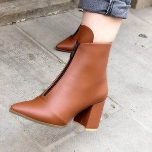 خرید اینترنتی کفش مجلسی زنانه جلوزیپ پاشنه دار