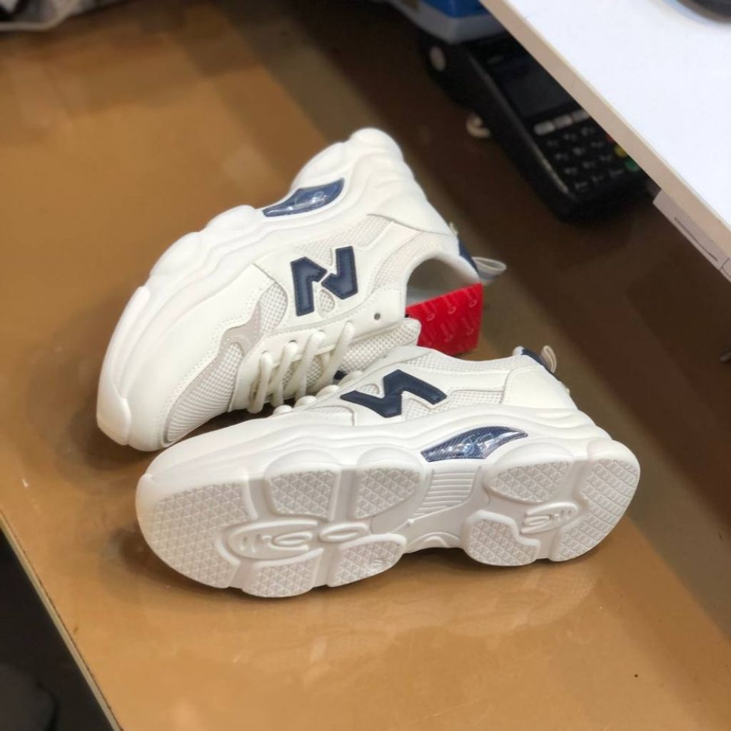 خرید اینترنتی کفش نیوبالانس زنانه مدل KShoes رنگ سفید ابی