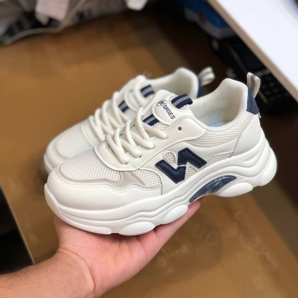 قیمت ارزان کفش نیوبالانس زنانه مدل KShoes رنگ سفید ابی