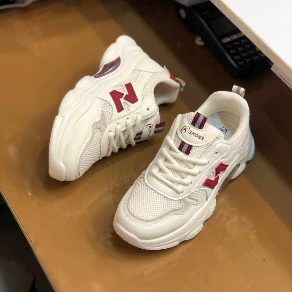 خرید آنلاین کفش نیوبالانس خارجی زنانه مدل KShoes رنگ سفید زرشکی