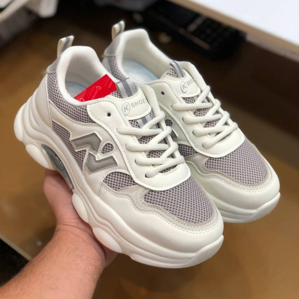 مشخصات کفش نیوبالانس خارجی زنانه مدل KShoes رنگ سفید طوسی