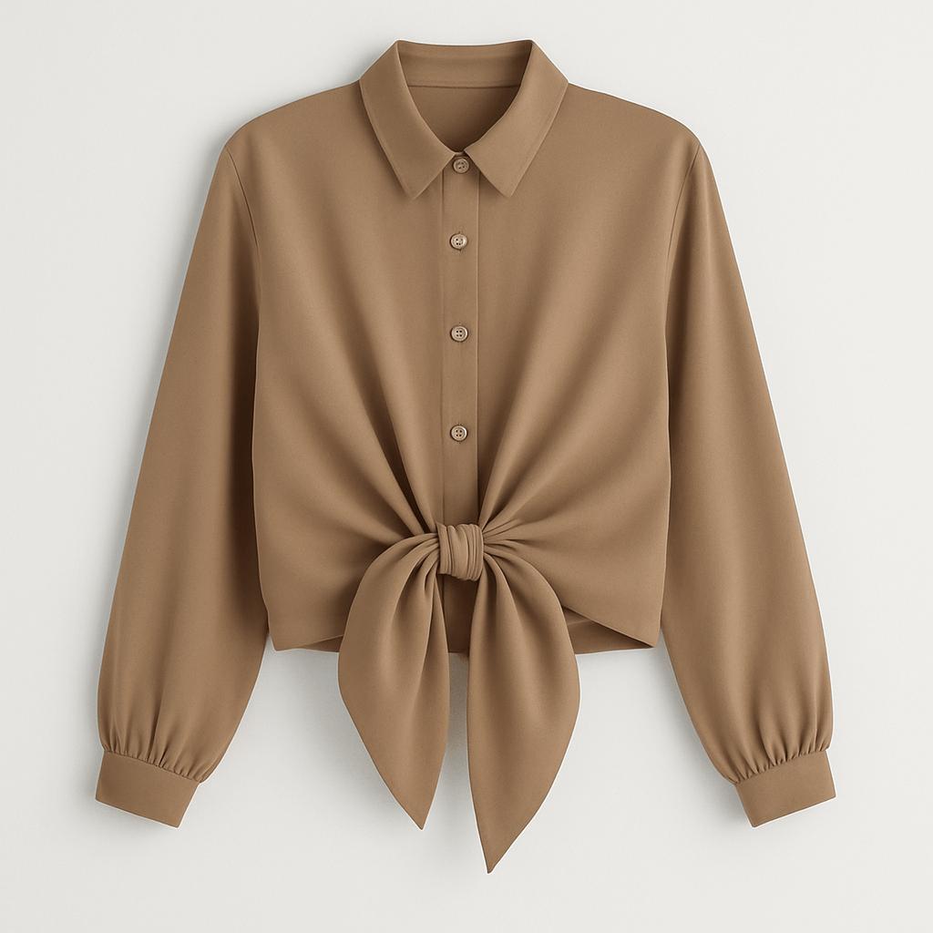 قیمت ارزان شومیز زنانه کیمونویی کرپ لارا – استایل روزمره و رسمی