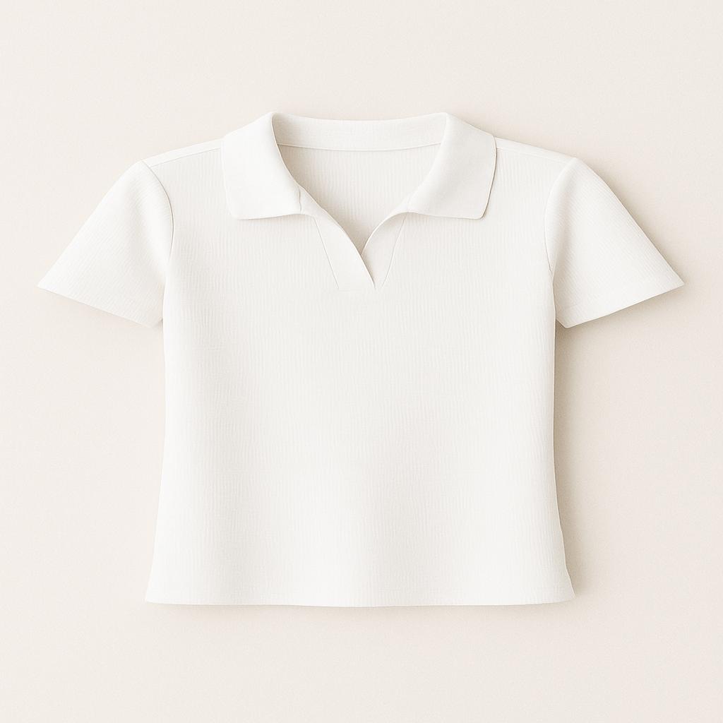 خرید انلاین تی‌شرت زنانه نارین – مدل کلاسیک با طراحی یقه‌دار